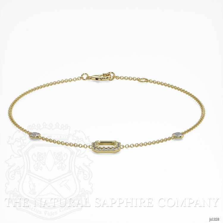 18K Yellow Gold Pave Bracelet Setting