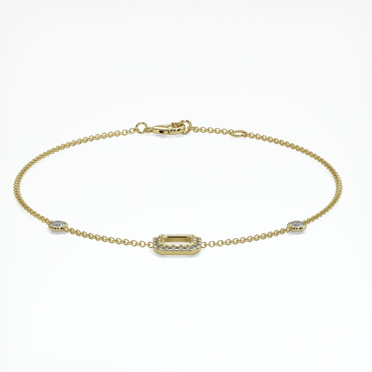 18K Yellow Gold Pave Bracelet Setting