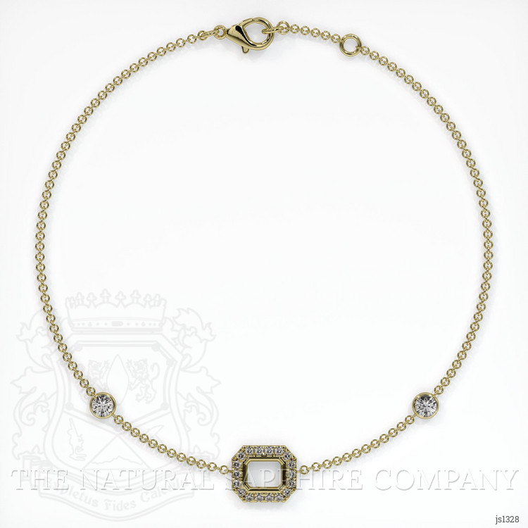 18K Yellow Gold Pave Bracelet Setting