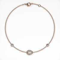 14K Rose Gold Pave Bracelet Setting Image