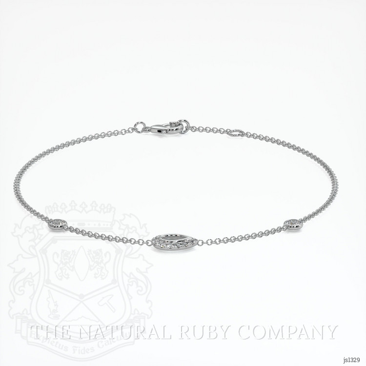 14K White Gold Pave Bracelet Setting