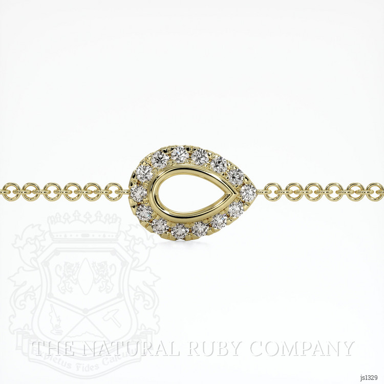 14K Yellow Gold Pave Bracelet Setting