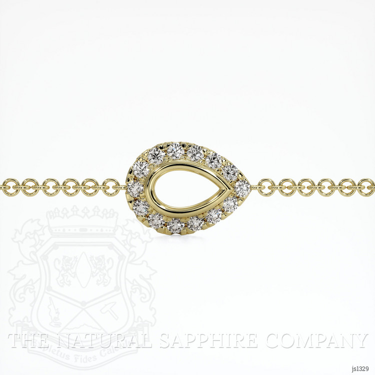 14K Yellow Gold Pave Bracelet Setting