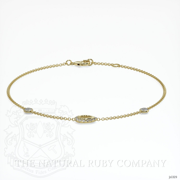 14K Yellow Gold Pave Bracelet Setting