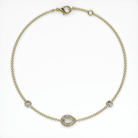 14K Yellow Gold Pave Bracelet Setting Image