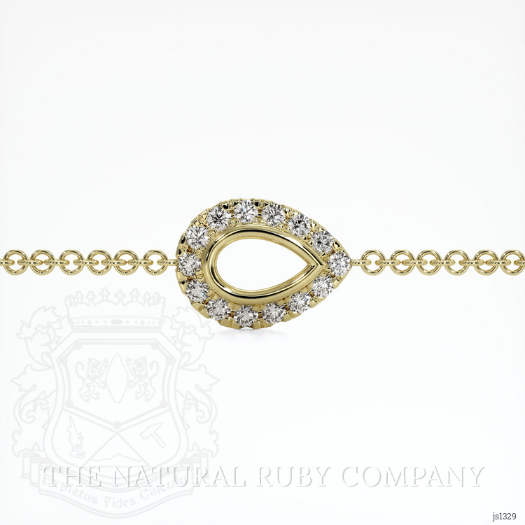 18K Yellow Gold Pave Bracelet Setting
