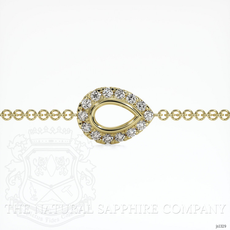 18K Yellow Gold Pave Bracelet Setting