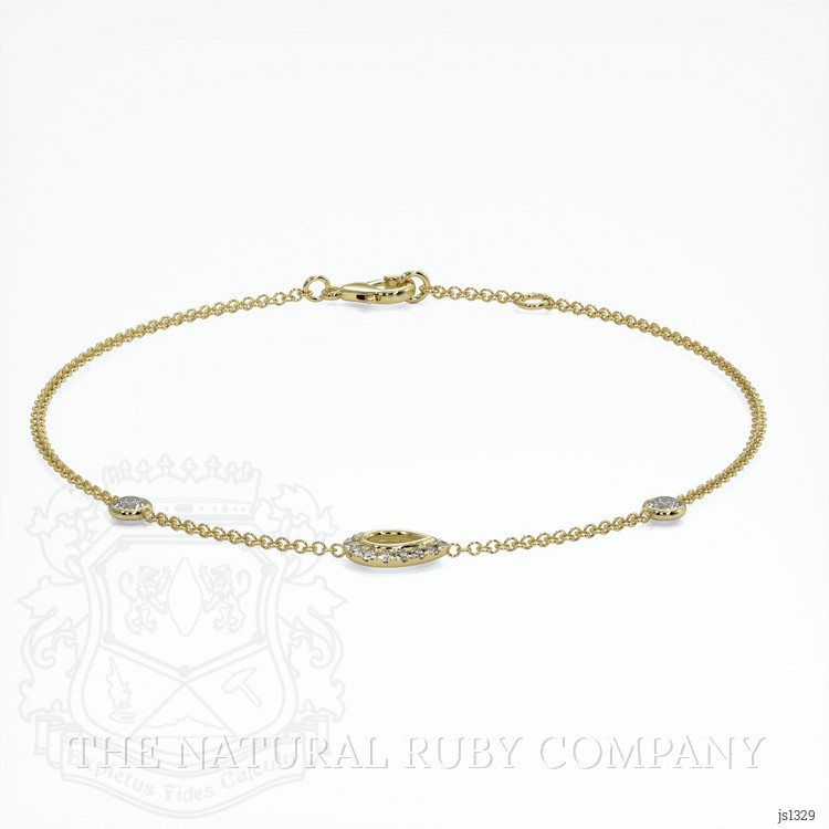 18K Yellow Gold Pave Bracelet Setting