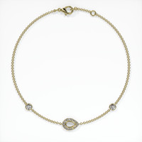 18K Yellow Gold Pave Bracelet Setting Image