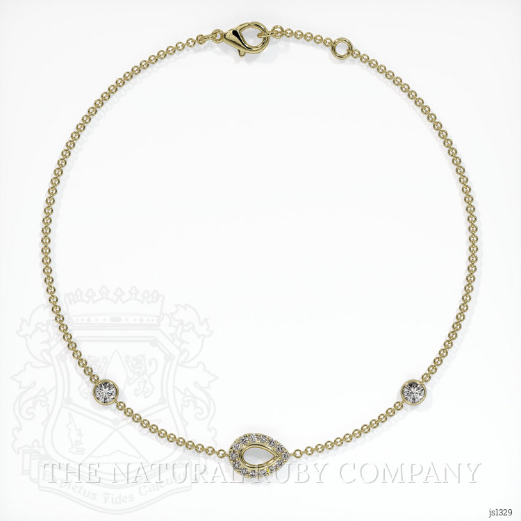 18K Yellow Gold Pave Bracelet Setting