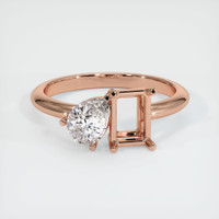 14K Rose Gold Accent Stones Ring Setting Image