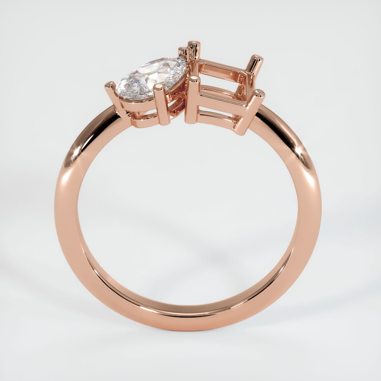 14K Rose Gold Accent Stones Ring Setting