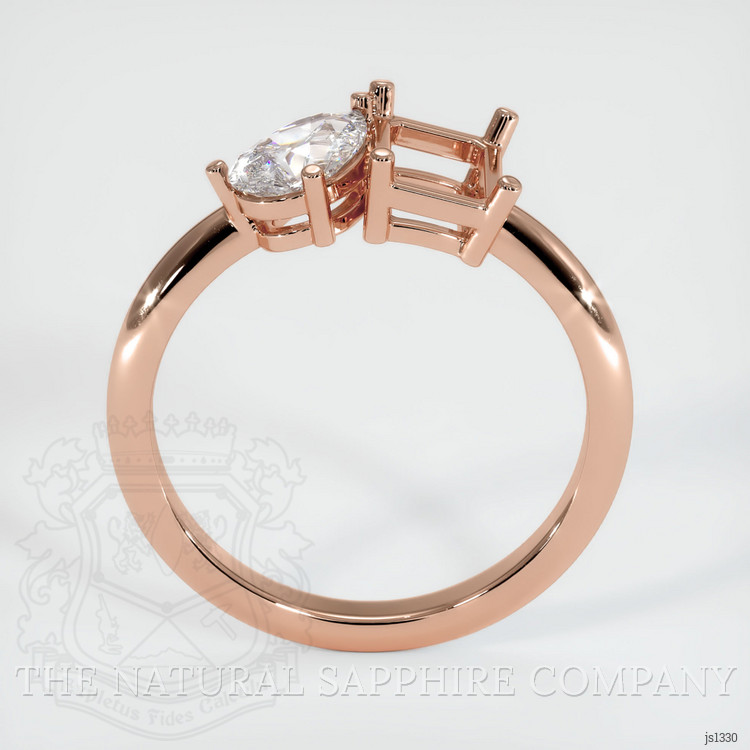 14K Rose Gold Accent Stones Ring Setting