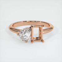 18K Rose Gold Accent Stones Ring Setting Image