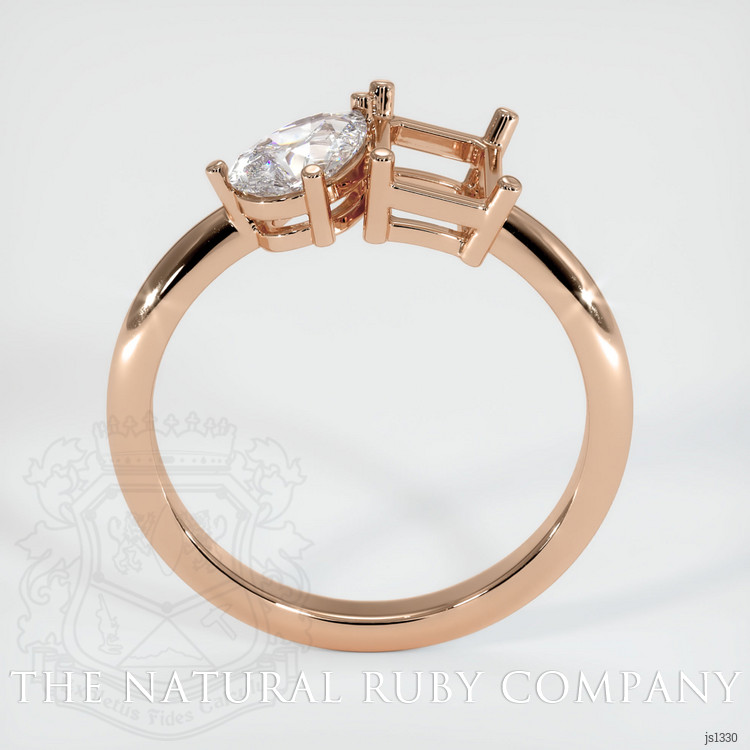 18K Rose Gold Accent Stones Ring Setting