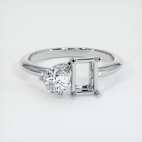10K White Gold Accent Stones Ring Setting Image