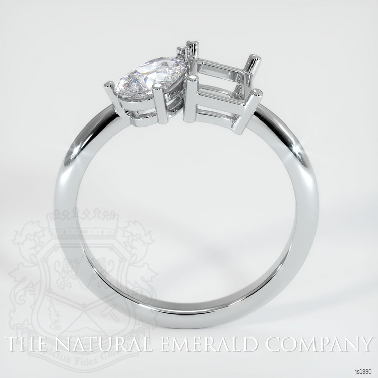 18K White Gold Accent Stones Ring Setting
