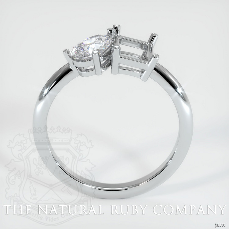 18K White Gold Accent Stones Ring Setting