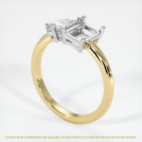 14K White & Yellow Accent Stones Ring Setting Video