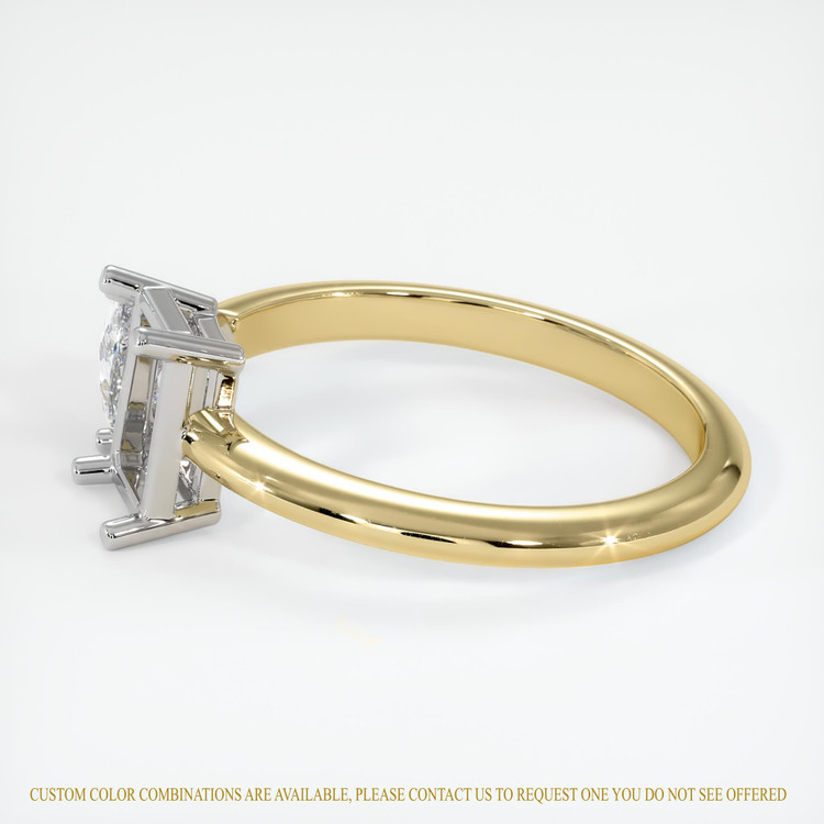 14K White & Yellow Accent Stones Ring Setting