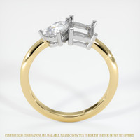 14K White & Yellow Accent Stones Ring Setting Image