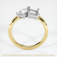 18K White & Yellow Accent Stones Ring Setting Image