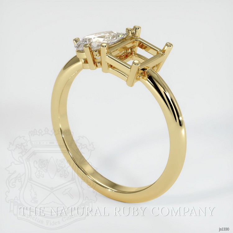 10K Yellow Gold Accent Stones Ring Setting