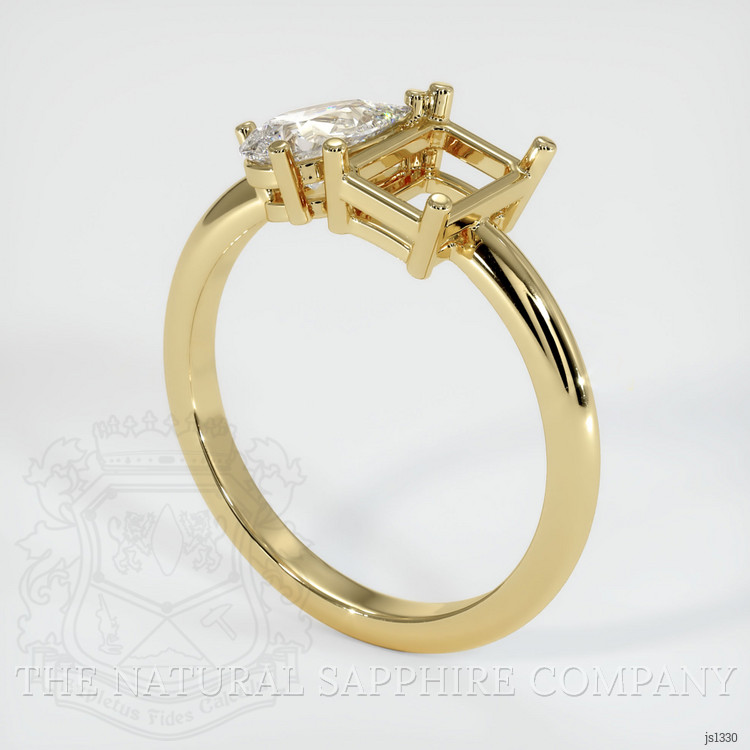 14K Yellow Gold Accent Stones Ring Setting