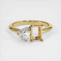 14K Yellow Gold Accent Stones Ring Setting Image