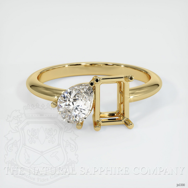14K Yellow Gold Accent Stones Ring Setting