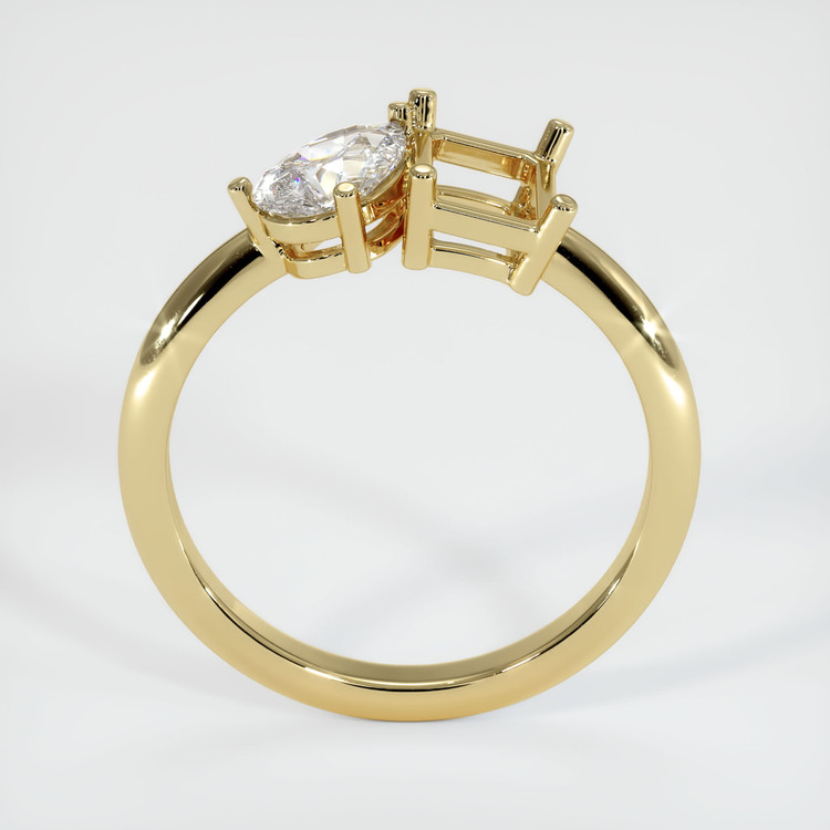 14K Yellow Gold Accent Stones Ring Setting