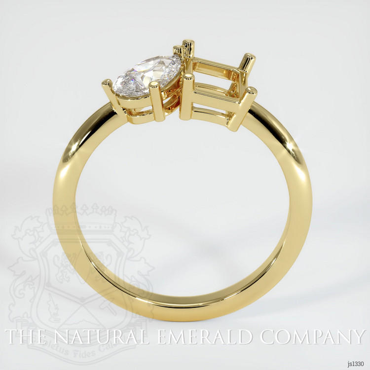 18K Yellow Gold Accent Stones Ring Setting