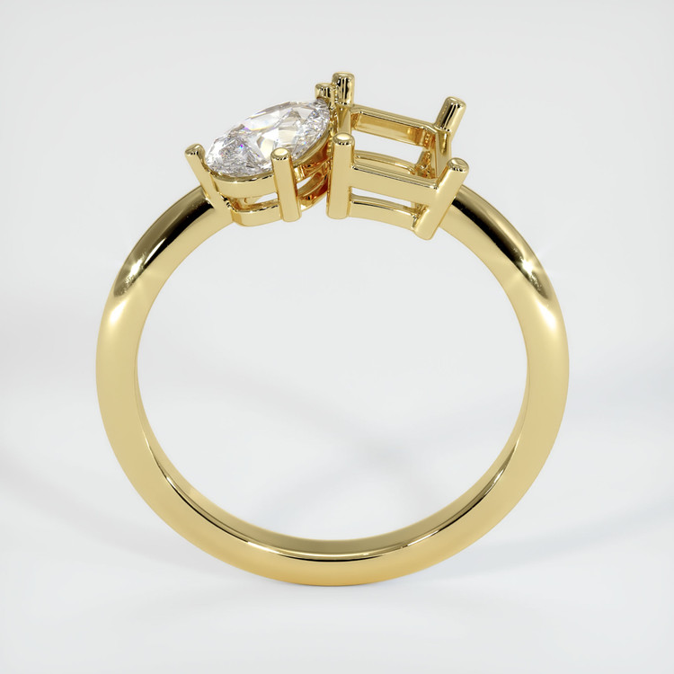 18K Yellow Gold Accent Stones Ring Setting
