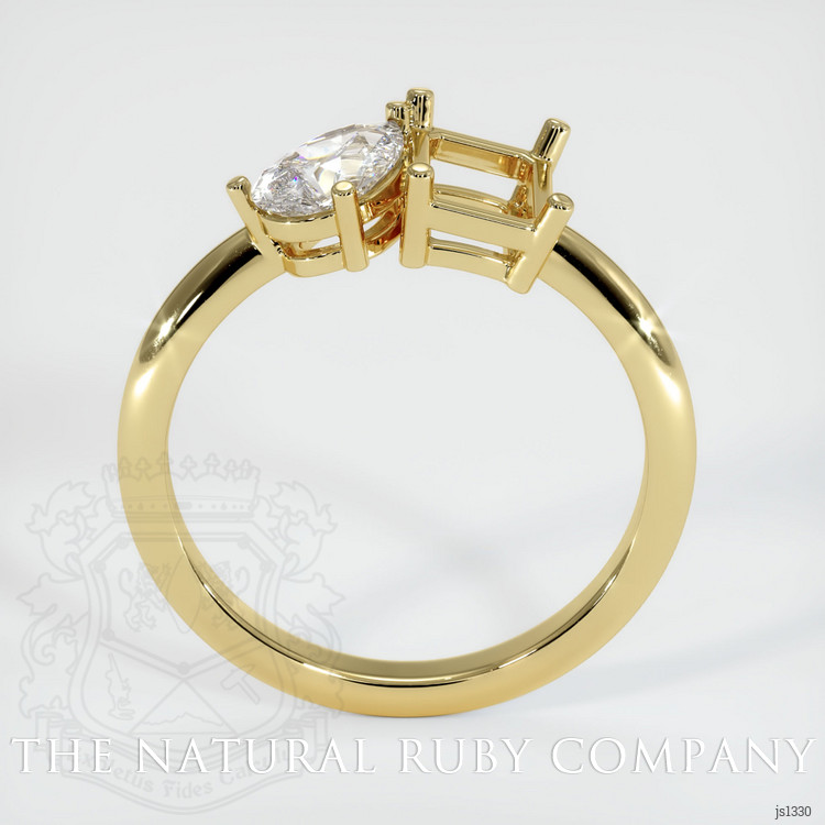 18K Yellow Gold Accent Stones Ring Setting