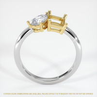 14K Yellow & White Accent Stones Ring Setting Image