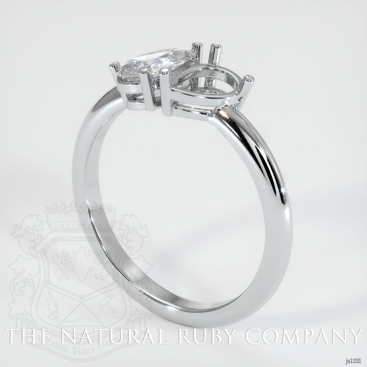 Platinum 950 Accent Stones Ring Setting