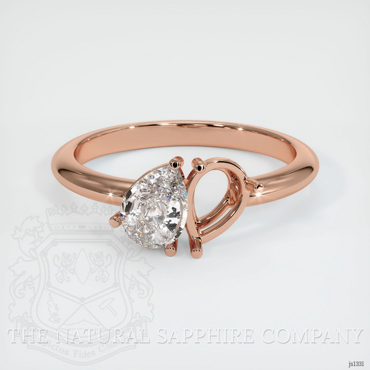 14K Rose Gold Accent Stones Ring Setting