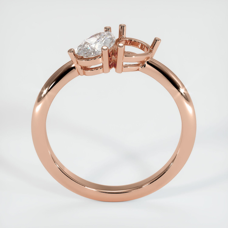 14K Rose Gold Accent Stones Ring Setting