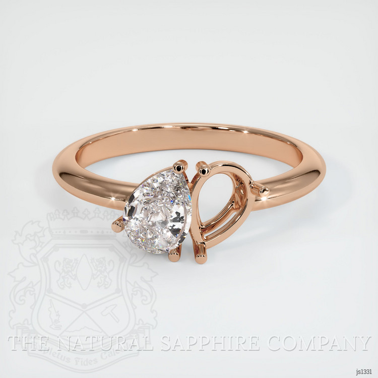 18K Rose Gold Accent Stones Ring Setting