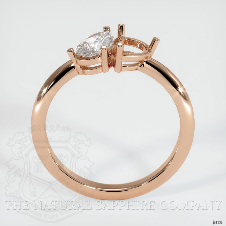 18K Rose Gold Accent Stones Ring Setting