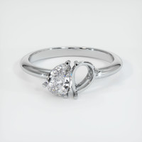 14K White Gold Accent Stones Ring Setting Image
