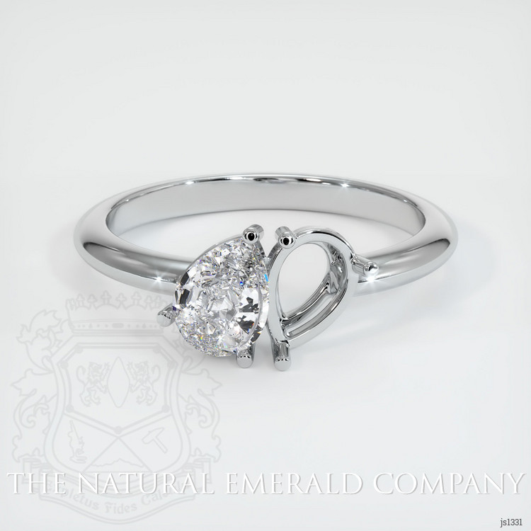 18K White Gold Accent Stones Ring Setting