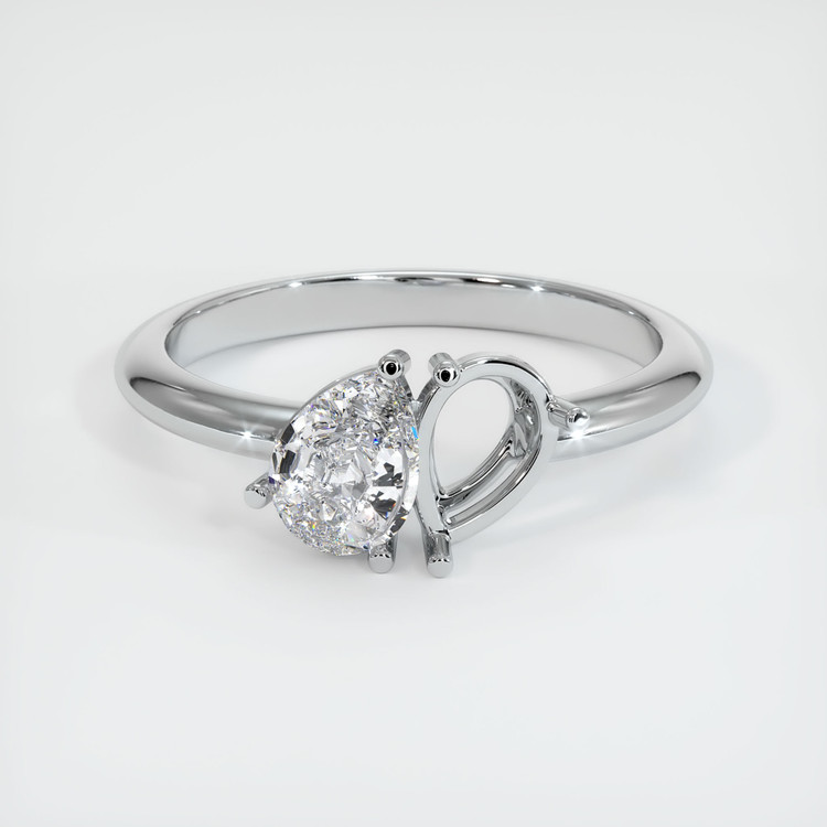 18K White Gold Accent Stones Ring Setting