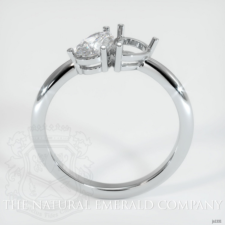 18K White Gold Accent Stones Ring Setting