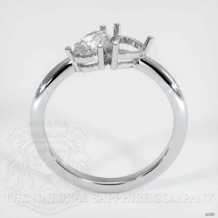 18K White Gold Accent Stones Ring Setting