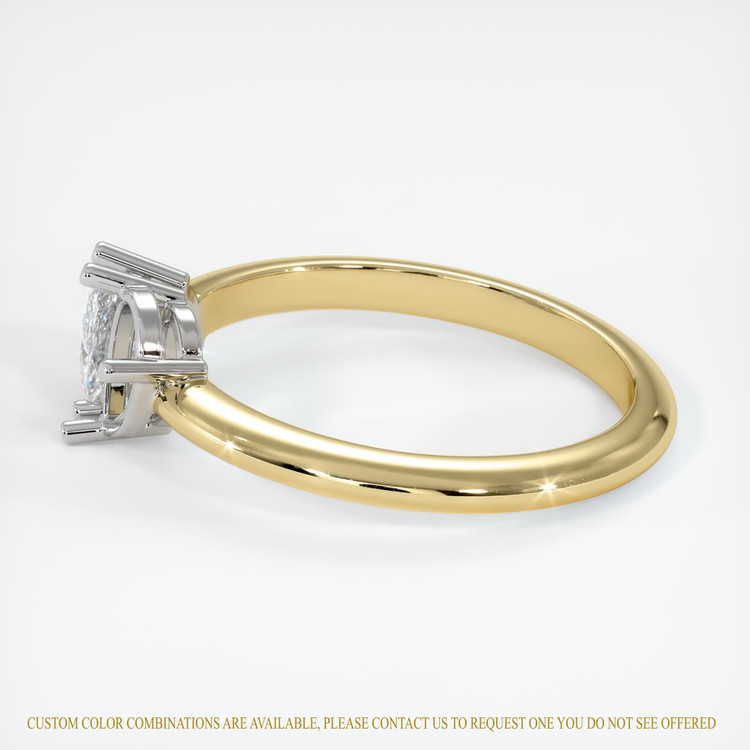 14K White & Yellow Accent Stones Ring Setting