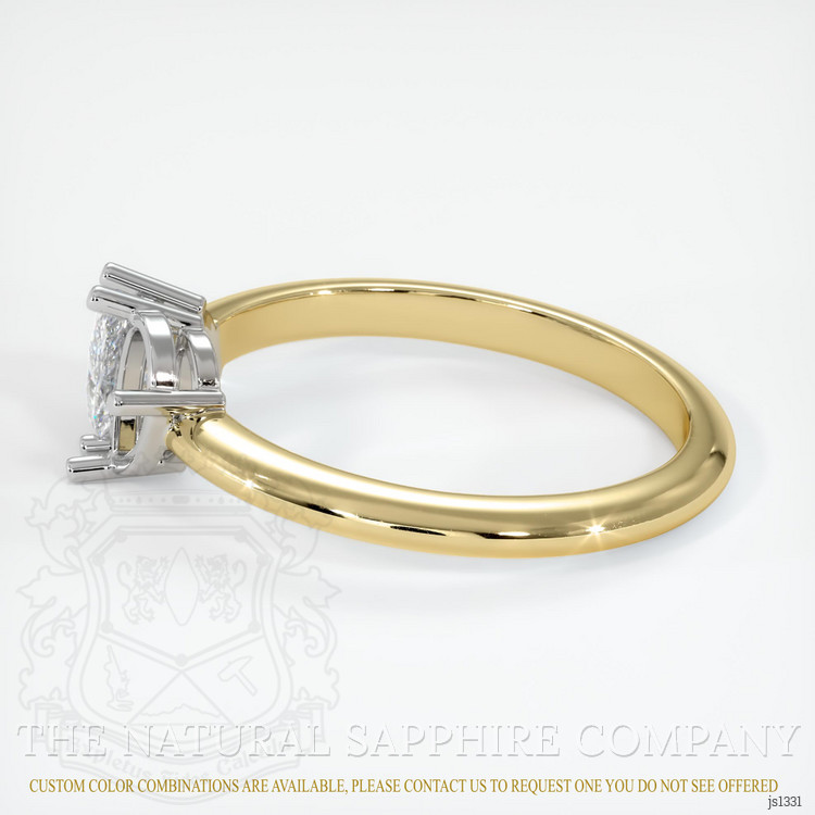 14K White & Yellow Accent Stones Ring Setting