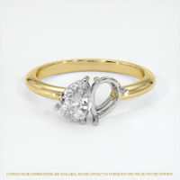 18K White & Yellow Accent Stones Ring Setting Image