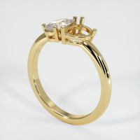 14K Yellow Gold Accent Stones Ring Setting Video