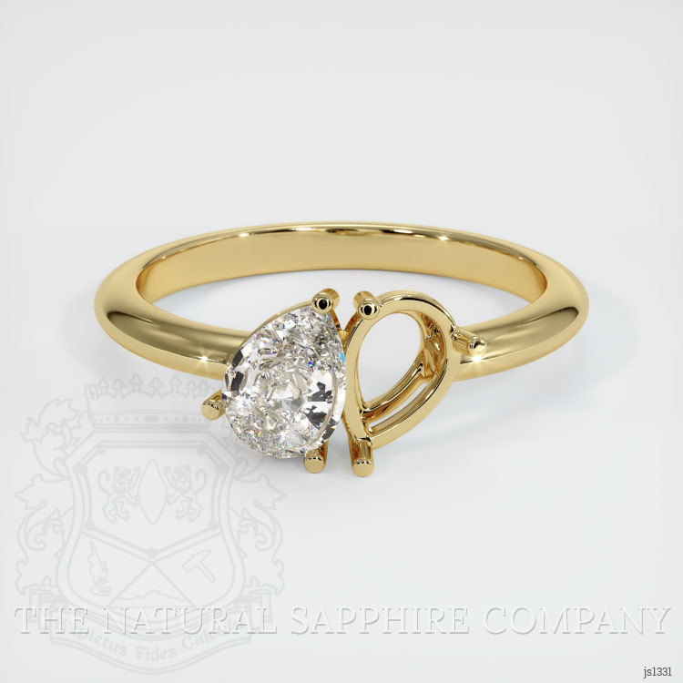 14K Yellow Gold Accent Stones Ring Setting